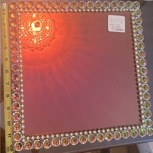 NWT Gorgeous iridescent, crystal,mirror vanity tray!